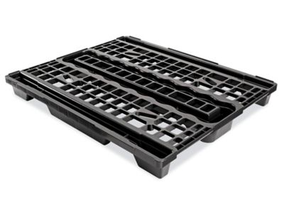 Hubert Black Plastic Pallet Base Produce Display Liner - 47L x 40W x 7H