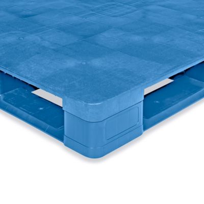 Solid Top Rackable Pallet - 48 x 40, 2,200 lb Capacity, Blue H-8165 - Uline