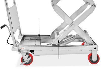Stainless Steel Lift Table - Double Scissor, 36 x 20