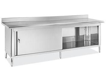 Stainless Steel Cabinet Workbench - 96 x 30" H-8182