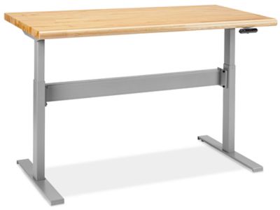 Electric Adjustable Height Workbench - 60 x 30", Maple Top H-8184-MAP
