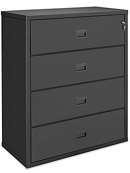 Lateral Fire-Resistant File Cabinet - 4 Drawer, 44 x 22 x 53", Black H-8190BL