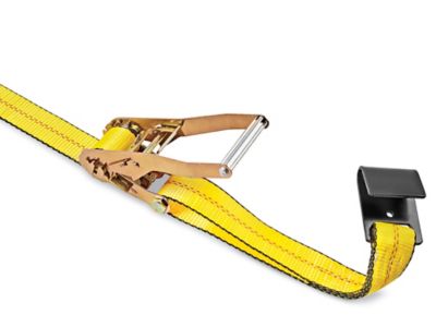 2 x 27' YELLOW Ratchet Strap with Flat Hook - 10,000 lb Break