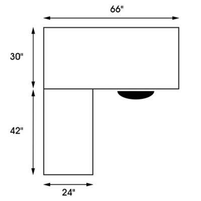 Double Pedestal Steel L-Desk - 66 x 72