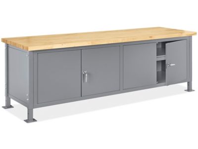 Standard Cabinet Workbench - 96 x 30", Maple Top with Square Edge H-8205-MAPLE