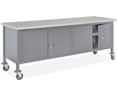 Mobile Cabinet Workbench - 96 x 30", Laminate Top H-8206-LAM