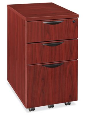 Classic Mobile Pedestal File - 3-Drawer, Mahogany H-8223