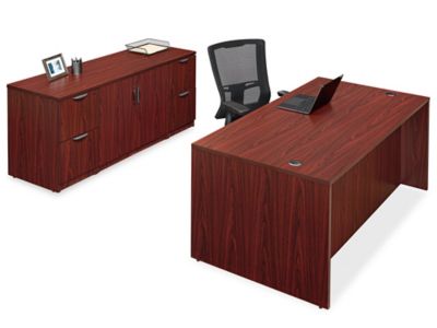 Classic Storage Credenza - Mahogany H-8224MAH - ULINE