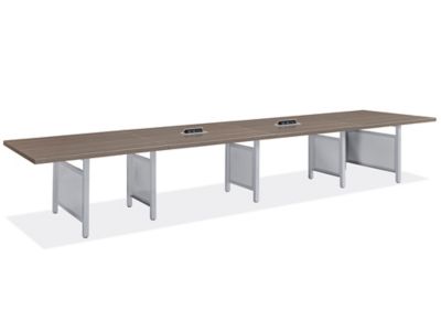 Downtown Conference Table Powered, 192 x 48", Gray H8238 Uline