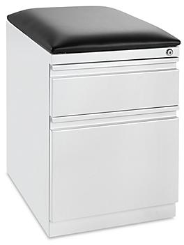 Collaboration Mobile Pedestal File - 2-Drawer with Cushion, White H-8261W