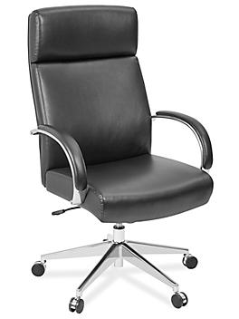Leather Executive Conference Chair - Black H-8278