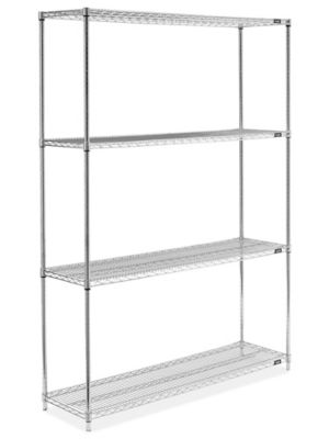 Epoxy Wire Shelving Unit - 60 x 18 x 86", Zinc H-8286Z