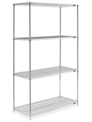 Epoxy Wire Shelving Unit - 48 x 24 x 86", Zinc H-8289Z
