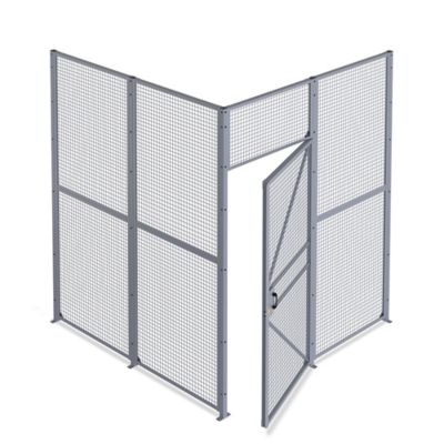 Wire Security Room with Hinged Door - 8 x 8 x 10', 2-Sided H-8294