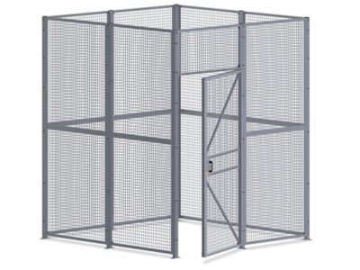 Wire Security Room with Hinged Door - 8 x 8 x 10', 4-Sided H-8294-4
