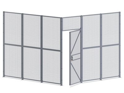 Wire Security Room with Hinged Door - 12 x 12 x 10', 2-Sided H-8295-2