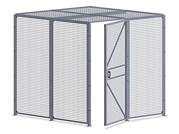 Wire Security Room with Roof - 8 x 8 x 8', 2-Sided H-8297-2