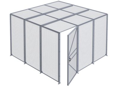 Wire Security Room with Hinged Door and Roof - 12 x 12 x 8