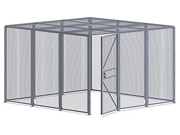 Wire Security Room with Roof - 12 x 12 x 8', 4-Sided H-8298-4