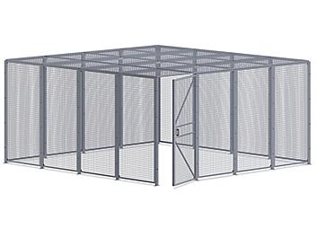Wire Security Room with Roof - 16 x 16 x 8', 4-Sided H-8299-4