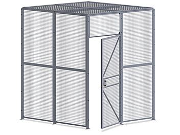 Wire Security Room with Roof - 8 x 8 x 10', 2-Sided H-8300-2