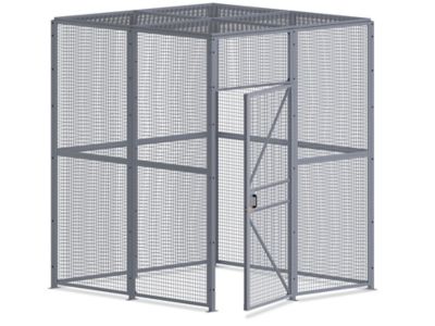 Wire Security Room with Hinged Door and Roof - 8 x 8 x 10', 4-Sided H-8300-4