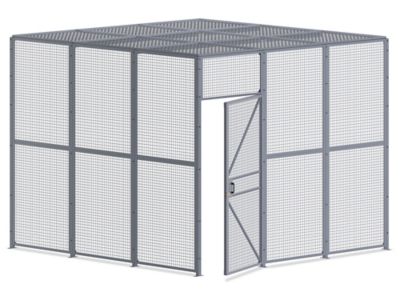  Wire Security Room with Hinged Door and Roof - 12 x 12 x 10'