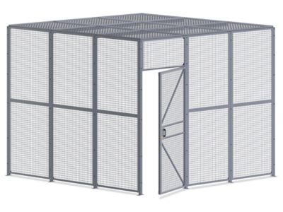 Wire Security Room with Hinged Door and Roof - 12 x 12 x 10'