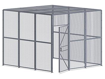 Wire Security Room with Roof - 12 x 12 x 10', 3-Sided H-8301-3