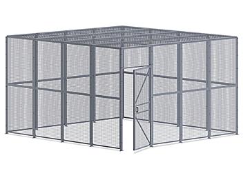 Wire Security Room with Roof - 16 x 16 x 10', 4-Sided H-8302-4