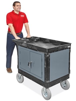 UC452523 - Bin Top 2 Shelf Utility Cart 45 x 25 - Gray