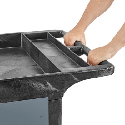 UC452523 - Bin Top 2 Shelf Utility Cart 45 x 25 - Gray