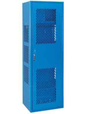 Gear Locker with Door - 1 Wide, Unassembled, 24" Wide, 18" Deep, Blue H-8322BLU