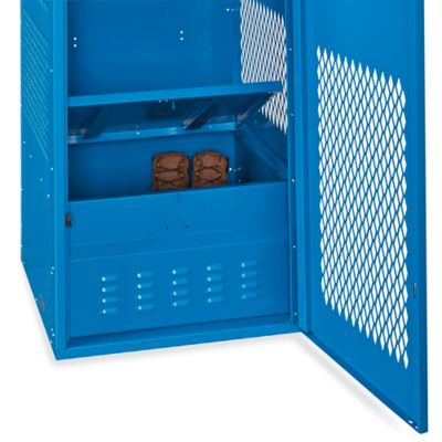 Gear Locker with Door - 1 Wide, Unassembled, 24 Wide, 18 Deep, Blue  H-8322BLU - Uline