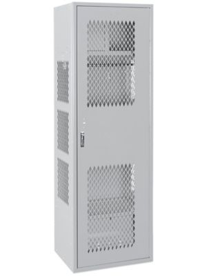 Gear Locker with Door - 1 Wide, Unassembled, 24" Wide, 18" Deep, Gray H-8322GR