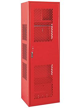 Gear Locker with Door - 1 Wide, Unassembled, 24" Wide, 18" Deep, Red H-8322R