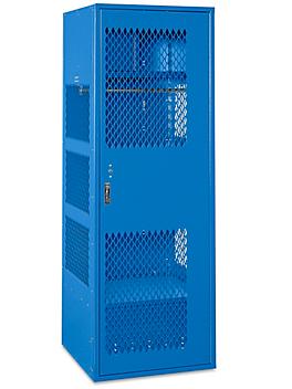 Gear Locker with Door - 1 Wide, Unassembled, 24" Wide, 24" Deep, Blue H-8323BLU
