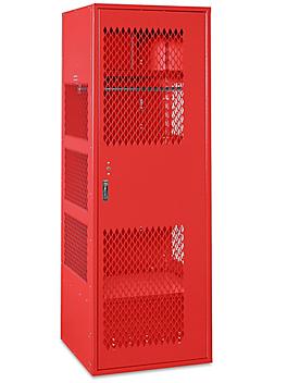 Gear Locker with Door - 1 Wide, Unassembled, 24" Wide, 24" Deep, Red H-8323R