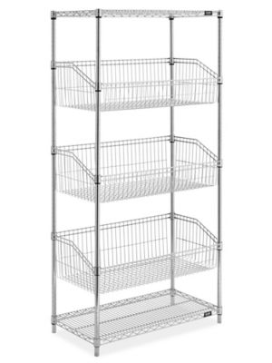 Wire Basket Shelving - 36 x 18 x 72" H-8331