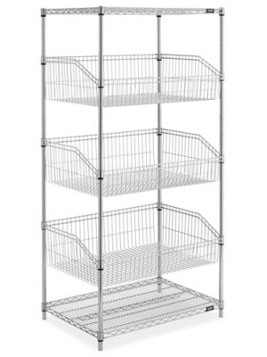 Wire Basket Shelving - 36 x 24 x 72" H-8333