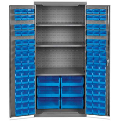 Bin Storage Cabinet - 36 x 24 x 78, 102 Bins