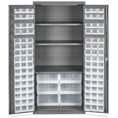 Bin Storage Cabinet - 36 x 24 x 78", 102 Clear Bins H-8346C