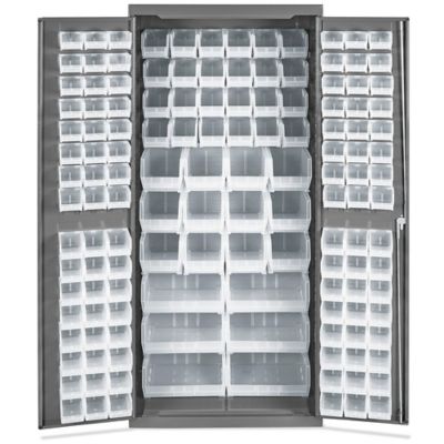 Bin Storage Cabinet - 36 x 24 x 78, 102 Bins