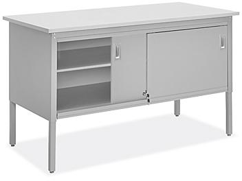 Mailroom Table with Sliding Doors - 60 x 30 x 29-36" H-8355