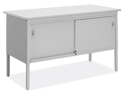 Mailroom Table with Sliding Doors - 60 x 30 x 29-36