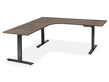 Electric Adjustable Height L-Desk - 72 x 72 x 24"