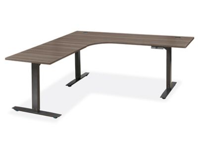 Escritorio ajustable en altura Stryn aglomerado y acero 72-117 x 120 x 60  cm - blanco [pro.tec]