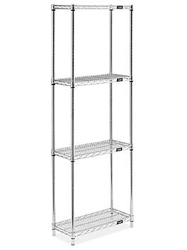 Stainless Steel Wire Shelving Unit - 24 x 12 x 72" H-8391