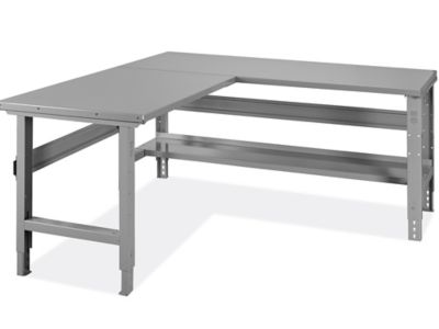 L-Shaped Industrial Packing Table - 72 x 78