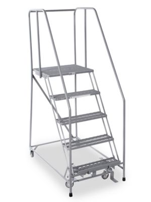 5 Step Rolling Safety Ladder - Assembled with 30" Top Step H-841-30